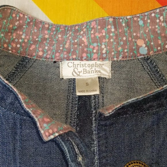 90s/Y2K Blue Denim Jacket by Christopher & Banks - Picture 3 of 6